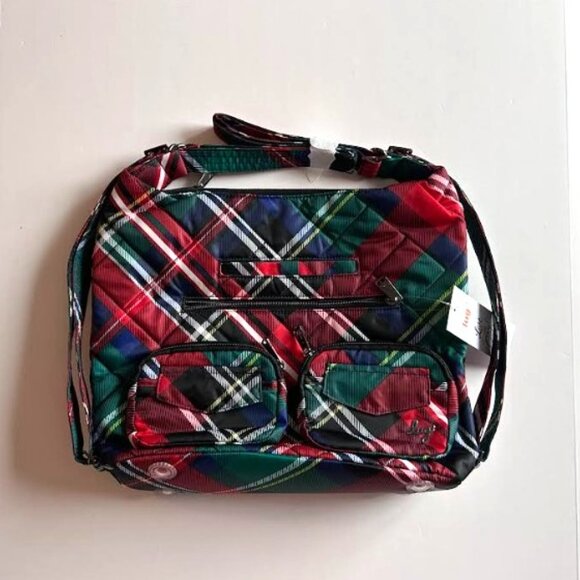 Lug Zipliner 2 Convertible Hobo Bag Tartan Plaid Red/Green - Picture 6 of 11